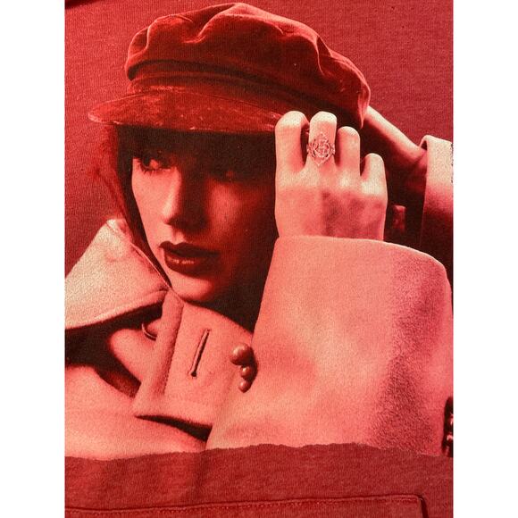 Taylor Swift Women's‎ Size Medium Red Taylors Verison Hoodie Merch - Picture 4 of 9